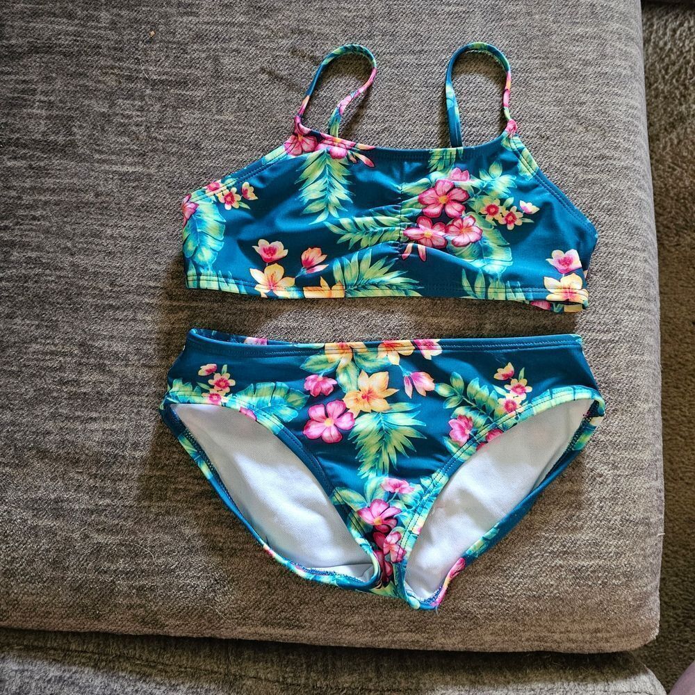 Tropical Floral Kids Swim Set